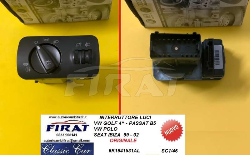 INTERRUTTORE LUCI C/POTENZIOMETRO VW GOLF 4-PASSAT-POLO IBIZA